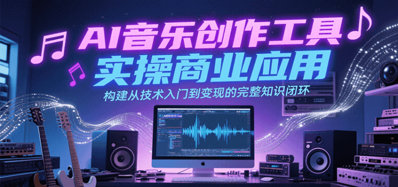 AI音乐创作工具实操商业应用,构建从技术入门到的完整知识闭环_免费分享网络创业,副业,信息差项目的老牌资源整合平台!金铲子项目