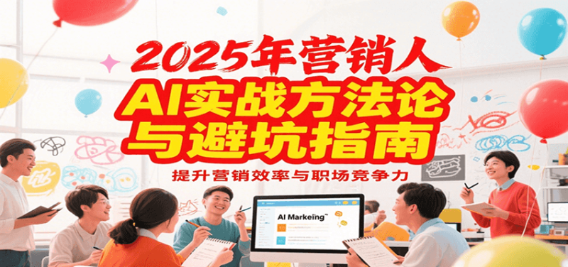 2025年营销实战方法论与避坑指南,利用AI提升营销效率与职场竞争力_免费分享网络创业,副业,信息差项目的老牌资源整合平台!金铲子项目