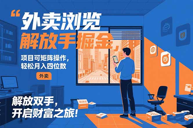 (15440期)外卖浏览掘金项目可矩阵操作_免费分享网络创业,副业,信息差项目的老牌资源整合平台!金铲子项目