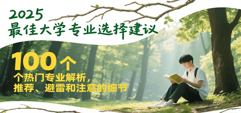 2025最佳大学专业选择建议,100个热门专业解析,推荐、避雷和注意的细节_免费分享网络创业,副业,信息差项目的老牌资源整合平台!金铲子项目