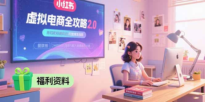 (15387期)虚拟电商全攻略2.0,开店选品实操流程,账号定位、货源发布、笔记发布技巧_免费分享网络创业,副业,信息差项目的老牌资源整合平台!金铲子项目