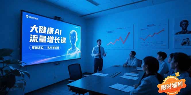 (15396期)大健康AI流量增长课8.0,赛道定位方法论,AI数字人内容生产,私域转化运营_免费分享网络创业,副业,信息差项目的老牌资源整合平台!金铲子项目