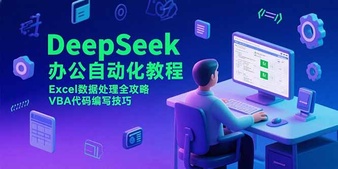 （15342期）DeepSeek办公自动化教程，Excel数据处理全攻略，VBA代码编写技巧_免费分享网络创业,副业,信息差项目的老牌资源整合平台！金铲子项目