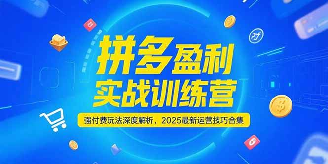 拼多多盈利实战训练营,强付费玩法深度解析,2025最新运营技巧合集_免费分享网络创业,副业,信息差项目的老牌资源整合平台!金铲子项目