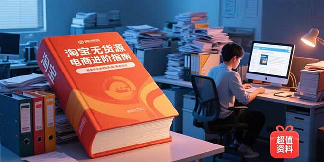 (15317期)淘宝无货源电商进阶指南,包含新人课、进阶课,配套资料,蓝海选品等_免费分享网络创业,副业,信息差项目的老牌资源整合平台!金铲子项目