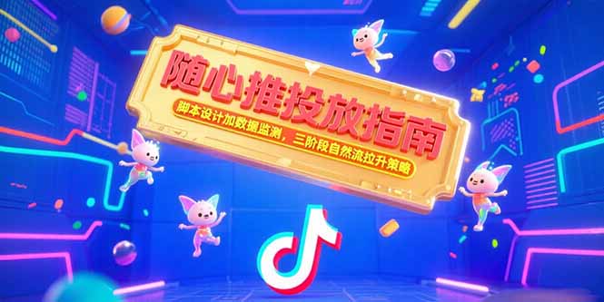 （15291期）随心推投放指南，脚本设计加数据监测，三阶段自然流拉升策略_免费分享网络创业,副业,信息差项目的老牌资源整合平台！金铲子项目