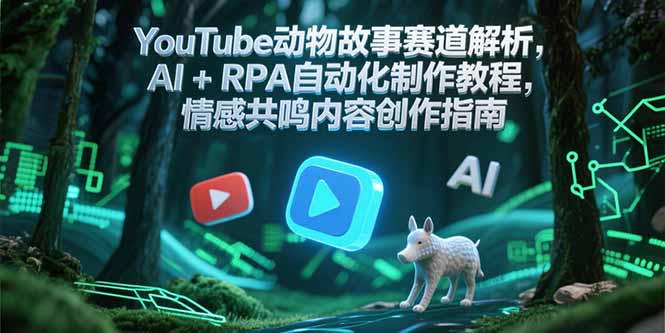 (15174期)YouTube动物故事赛道解析,AIRPA自动化制作教程,情感共鸣内容创作指南_免费分享网络创业,副业,信息差项目的老牌资源整合平台!金铲子项目