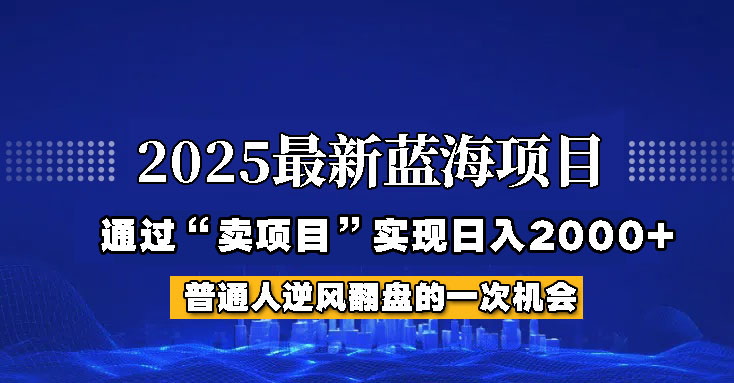 2025年蓝海项目，如何通过“网创项目”0_免费分享网络创业,副业,信息差项目的老牌资源整合平台！金铲子项目