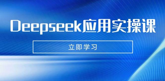 Deepseek应用实操课:AI制作数字妈妈、写真、短视频,辅导作业,PPT制作等_免费分享网络创业,副业,信息差项目的老牌资源整合平台!金铲子项目