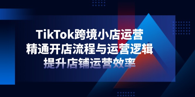 (14369期)TikTok跨境小店运营,精通开店流程与运营逻辑,提升店铺运营效率_免费分享网络创业,副业,信息差项目的老牌资源整合平台!金铲子项目