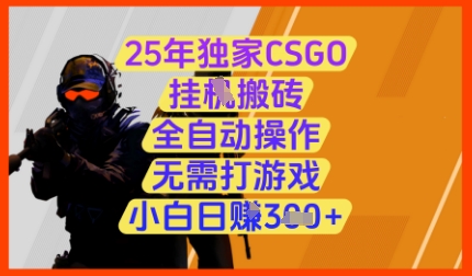 25年独家CSGO挂G搬砖,全自动操作,无需打游戏,小白3张_免费分享网络创业,副业,信息差项目的老牌资源整合平台!金铲子项目