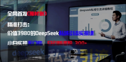精准打击:价值3980的DeepSeek私域引流实操课,小白实操无门槛,日引精准粉_免费分享网络创业,副业,信息差项目的老牌资源整合平台!金铲子项目