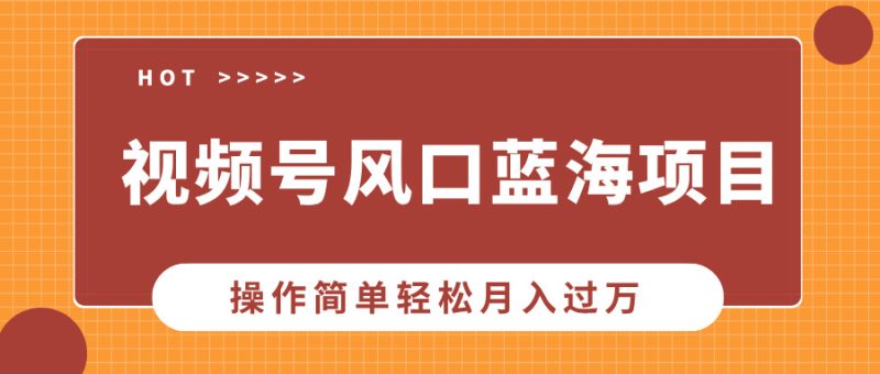 （13945期）视频号风口蓝海项目，中老年人的流量密码，操作简单_免费分享网络创业,副业,信息差项目的老牌资源整合平台！金铲子项目
