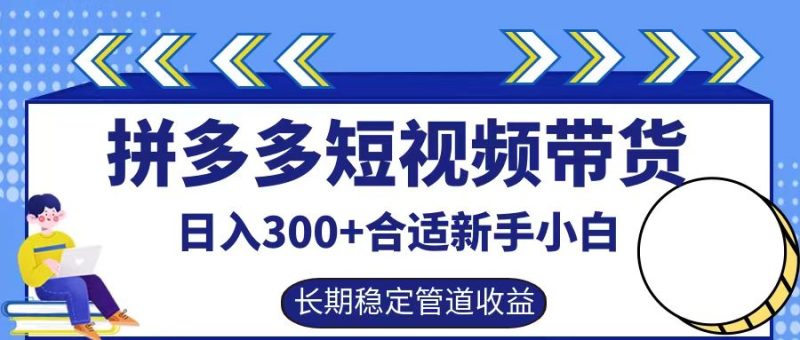 拼多多短视频带货，实操账户展示看就能学会_免费分享网络创业,副业,信息差项目的老牌资源整合平台！金铲子项目