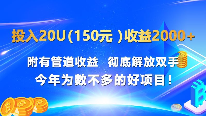 投入20u(150元)0附有管道彻底解放双手今年为数不多的好项目_免费分享网络创业,副业,信息差项目的老牌资源整合平台!金铲子项目