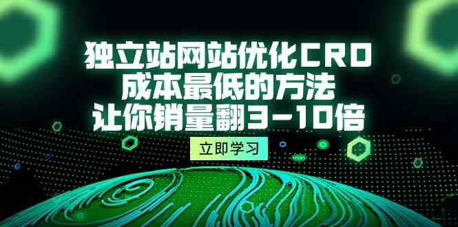 独立站网站优化CRO,成本的方法,让你销量翻3-10倍(5节课)_免费分享网络创业,副业,信息差项目的老牌资源整合平台!金铲子项目
