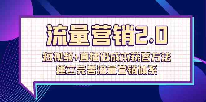 流量营销2.0:短视频直播获客方法,建立完善流量营销体系(72节)_免费分享网络创业,副业,信息差项目的老牌资源整合平台!金铲子项目