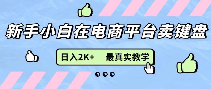 (11610期)新手小白在电商平台卖键盘,最真实教学_免费分享网络创业,副业,信息差项目的老牌资源整合平台!金铲子项目