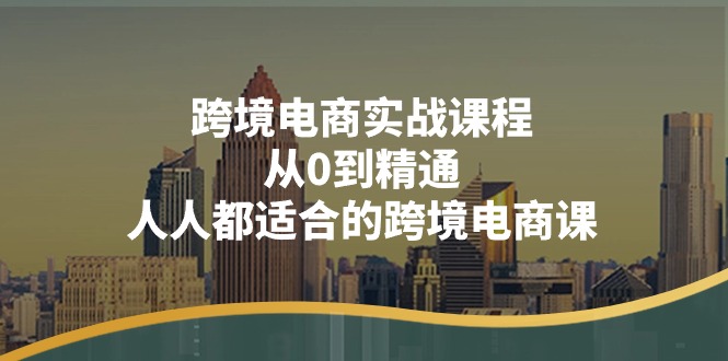 (11183期)跨境电商实战课程:从0到精通,人人都适合的跨境电商课(14节课)_免费分享网络创业,副业,信息差项目的老牌资源整合平台!金铲子项目