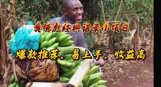 (11030期)奥德彪经典语录小项目,爆款推荐,易上手,高_免费分享网络创业,副业,信息差项目的老牌资源整合平台!金铲子项目