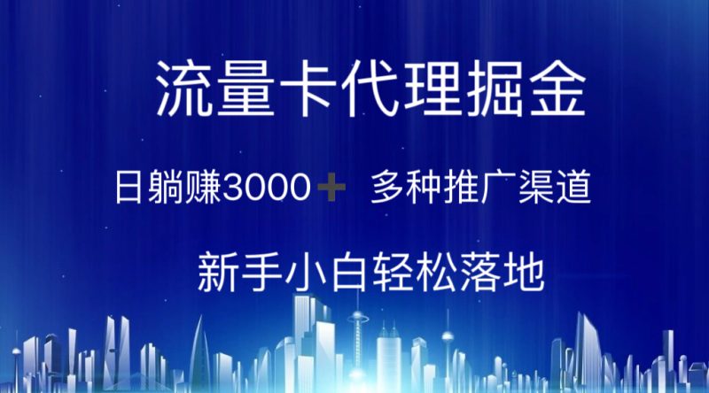 (10952期)流量卡代理掘金日躺多种推广渠道新手小白落地_免费分享网络创业,副业,信息差项目的老牌资源整合平台!金铲子项目