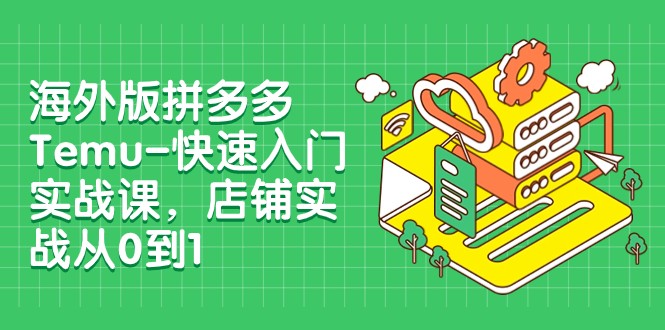 外版拼多多Temu-快速入门实战课,店铺实战从0到1(12节课)_免费分享网络创业,副业,信息差项目的老牌资源整合平台!金铲子项目