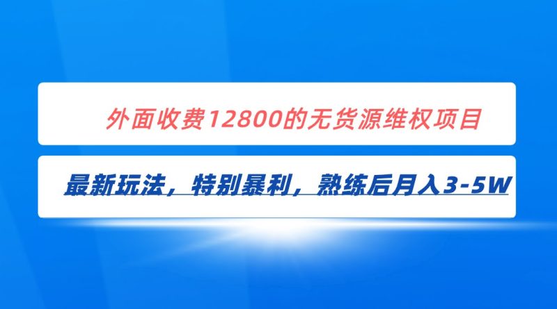 全网首发外面收费12800的无货源维权最新暴利玩法,3-_免费分享网络创业,副业,信息差项目的老牌资源整合平台!金铲子项目