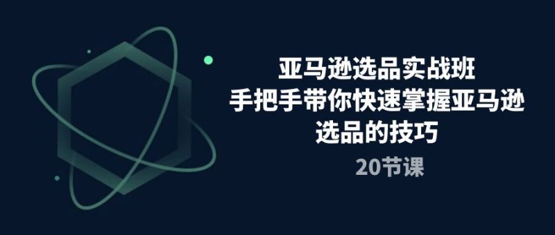 （10533期）亚马逊选品实战班，手把手带你快速掌握亚马逊选品的技巧（20节课）_免费分享网络创业,副业,信息差项目的老牌资源整合平台！金铲子项目