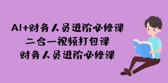 AI财务人员进阶必修课二合一视频打包课,财务人员进阶必修课_免费分享网络创业,副业,信息差项目的老牌资源整合平台!金铲子项目
