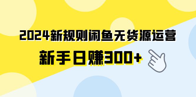 (9522期)2024新规则闲鱼无货源运营新手_免费分享网络创业,副业,信息差项目的老牌资源整合平台!金铲子项目