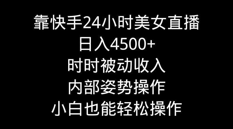 (9135期)靠快手美女24小时直播,4,时时被动,内部姿势操作,小白也…_免费分享网络创业,副业,信息差项目的老牌资源整合平台!金铲子项目