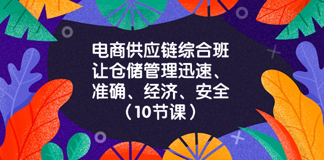 （8246期）电商-供应链综合班，让仓储管理迅速、准确、经济、安全（10节课）_免费分享网络创业,副业,信息差项目的老牌资源整合平台！金铲子项目