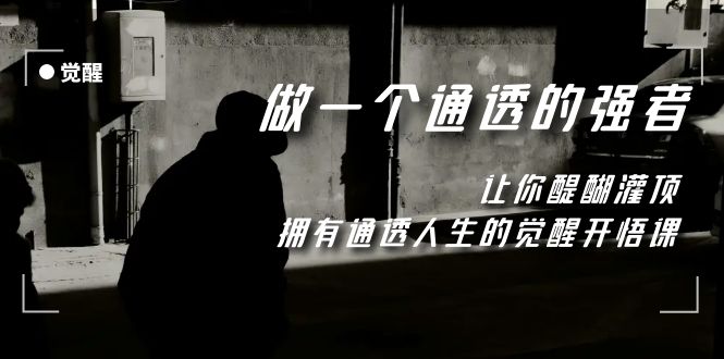 (7696期)觉醒-做一个通透强者,让你醍醐灌顶,拥有通透人生,掌握强大的秘密_免费分享网络创业,副业,信息差项目的老牌资源整合平台!金铲子项目