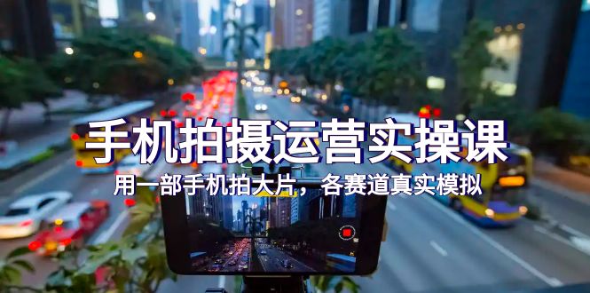 (7591期)手机拍摄运营实操课,用一部手机拍大片,各赛道真实模拟(38节课)_免费分享网络创业,副业,信息差项目的老牌资源整合平台!金铲子项目