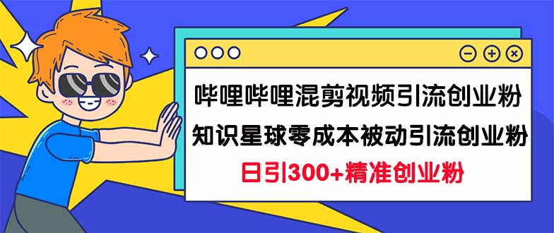(7138期)哔哩哔哩混剪视频引流创业粉日引知识星球被动引流创业粉_免费分享网络创业,副业,信息差项目的老牌资源整合平台!金铲子项目