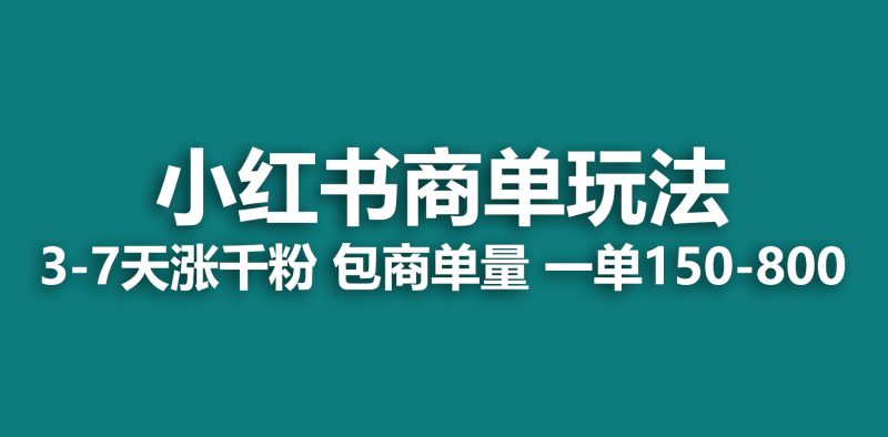 (6698期)小红书商单玩法,一周破千粉,商单接到手软,一单150-800_免费分享网络创业,副业,信息差项目的老牌资源整合平台!金铲子项目