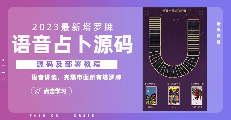 (6685期)2023新版塔罗牌语音讲解占卜源码,配套视频教程和网站源码_免费分享网络创业,副业,信息差项目的老牌资源整合平台!金铲子项目