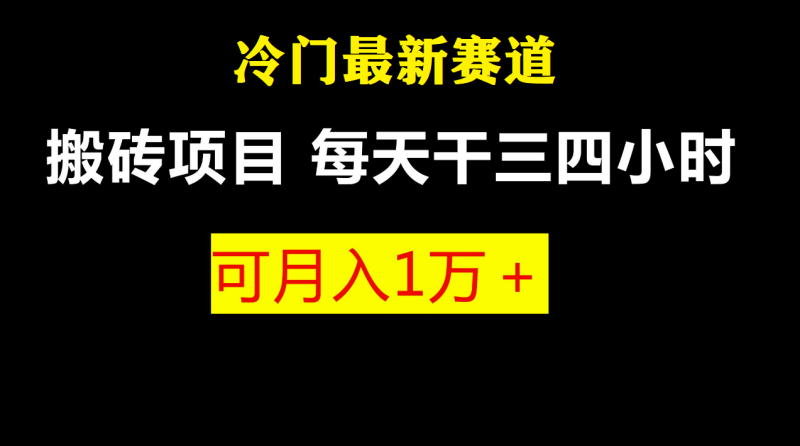(6647期)最新冷门游戏搬砖项目,小白零基础也可以(附教程软件)_免费分享网络创业,副业,信息差项目的老牌资源整合平台!金铲子项目