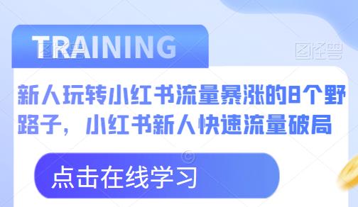新人玩转小红书流量暴涨的8个野路子，小红书新人快速流量破局_免费分享网络创业,副业,信息差项目的老牌资源整合平台！金铲子项目