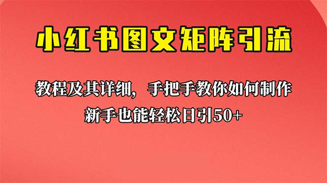 (6581期)新手也能日引的【小红书图文矩阵引流法】超详细理论实操的课程_免费分享网络创业,副业,信息差项目的老牌资源整合平台!金铲子项目