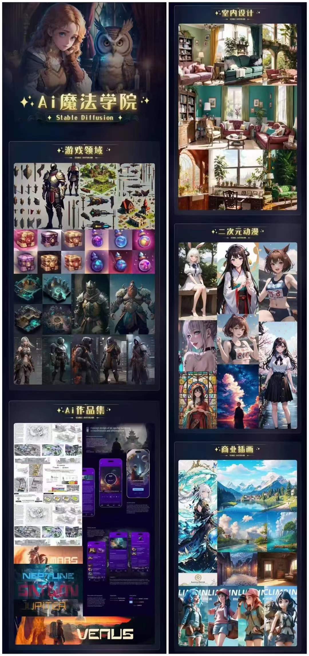 图片[2]_免费分享网络创业,副业,信息差项目的老牌资源整合平台！（6339期）Ai魔法绘画StableDiffusion专业课高效辅助Ui/运营作品集0到精通系统课_免费分享网络创业,副业,信息差项目的老牌资源整合平台！金铲子项目