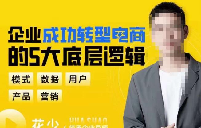 企业成功转型电商的5大底层逻辑,从模式、数据、用户、产品、营销5大板块,助你高效转型电商赛道_免费分享网络创业,副业,信息差项目的老牌资源整合平台!金铲子项目