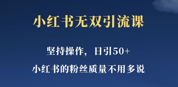 小红书无双课一天引女粉，不用做视频发视频，小白也很容易上手拿到结果【仅揭秘】_免费分享网络创业,副业,信息差项目的老牌资源整合平台！金铲子项目