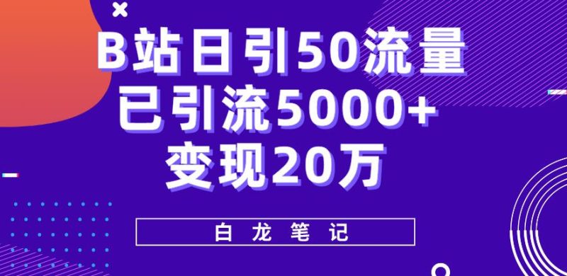 B站日引流量，实战已引流500020万，超级实操课程_免费分享网络创业,副业,信息差项目的老牌资源整合平台！金铲子项目
