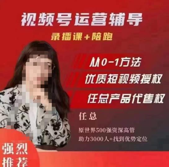 任姐视频号运营,懂老板的任总视频号短视频运营,从0到1做视频号课程_免费分享网络创业,副业,信息差项目的老牌资源整合平台!金铲子项目