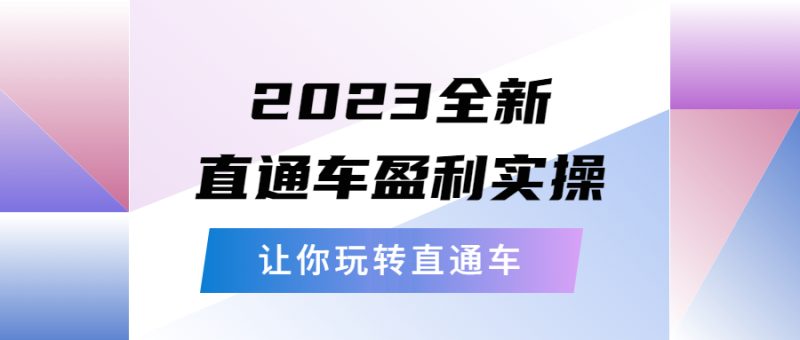 (5714期)2023全新直通车·盈利实操:从底层,策略到搭建,让你玩转直通车_免费分享网络创业,副业,信息差项目的老牌资源整合平台!金铲子项目