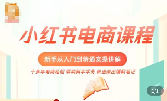 小红书电商新手入门到精通实操课,从入门到精通做爆款笔记,开店运营_免费分享网络创业,副业,信息差项目的老牌资源整合平台!金铲子项目