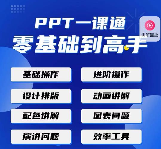 PPT·一课通·0基础到高手:通俗易懂快速掌握PPT的各种应用场合_免费分享网络创业,副业,信息差项目的老牌资源整合平台!金铲子项目
