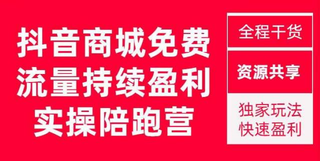 抖音商城搜索持续盈利陪跑成长营，抖音商城搜索从0-1、从1到10的全面解决方案_免费分享网络创业,副业,信息差项目的老牌资源整合平台！金铲子项目