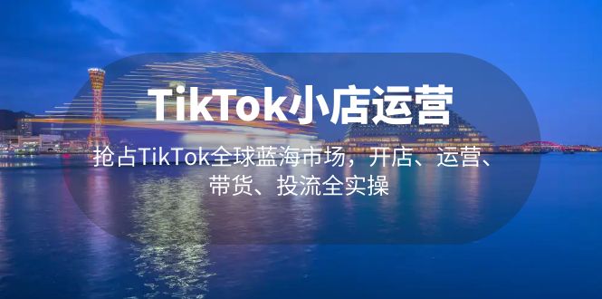 （5200期）TikTok小店运营抢占TikTok全球蓝海市场，开店、运营、带货、投流全实操_免费分享网络创业,副业,信息差项目的老牌资源整合平台！金铲子项目